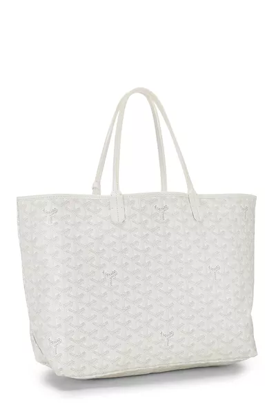 White Goyardine Canvas Saint-Louis PM, , large