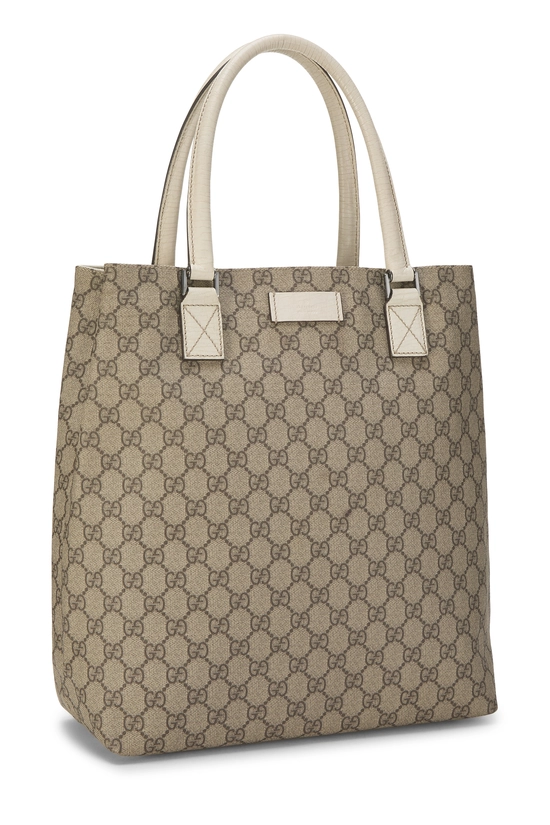 Pre-Owned White Original GG Supreme Canvas Vertical Tote QFB1G677WB003