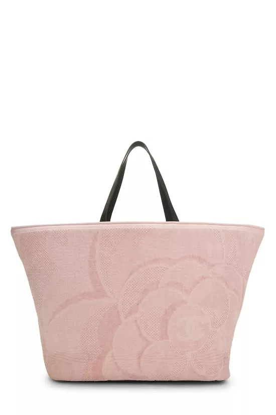 Pink Terry Cloth Tote Large, , large image number 0