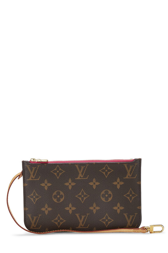 Pink Monogram Canvas Neverfull Pouch PM NM