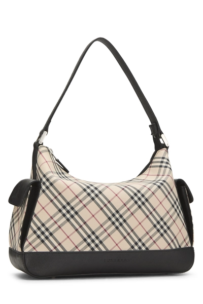 Black House Check Jacquard Hobo Small, , large