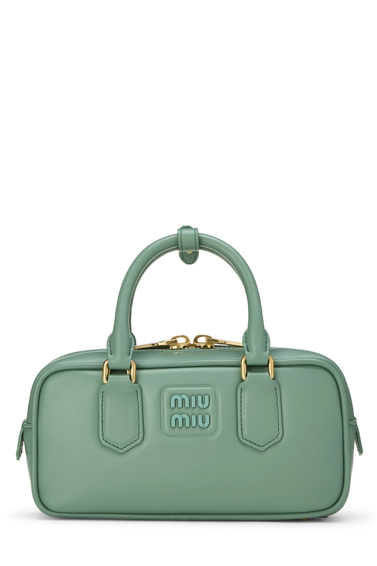 Green Calfskin Arcadie Top Handle Bag, , large image number 0