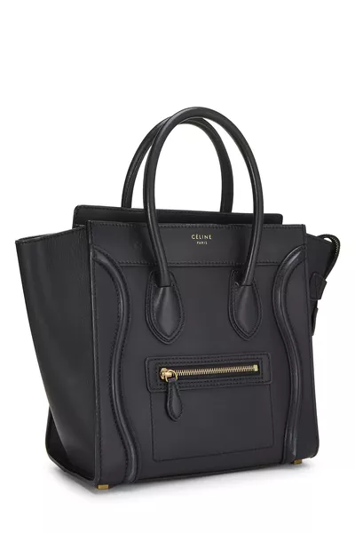 Black Calfskin Luggage Micro, , large