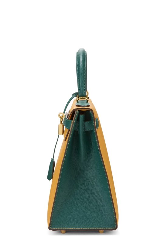 Jaune d'or & Menthe Epsom Horseshoe Kelly Sellier 28, , large image number 2