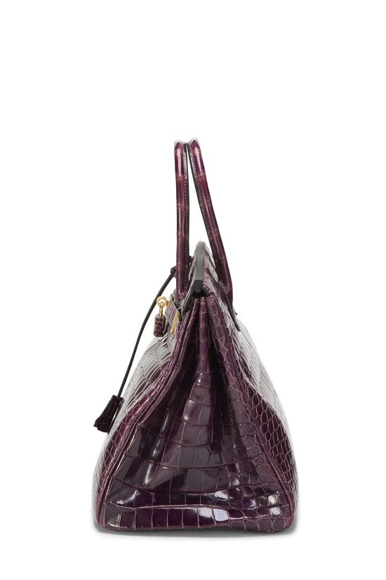 Amethyst Crocodile Porosus Birkin 35, , large image number 2
