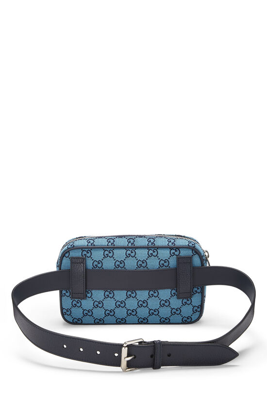 Blue GG Marmont Canvas Belt Bag, , large image number 3