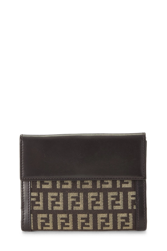 Brown Zucchino Canvas Compact Wallet, , large image number 2