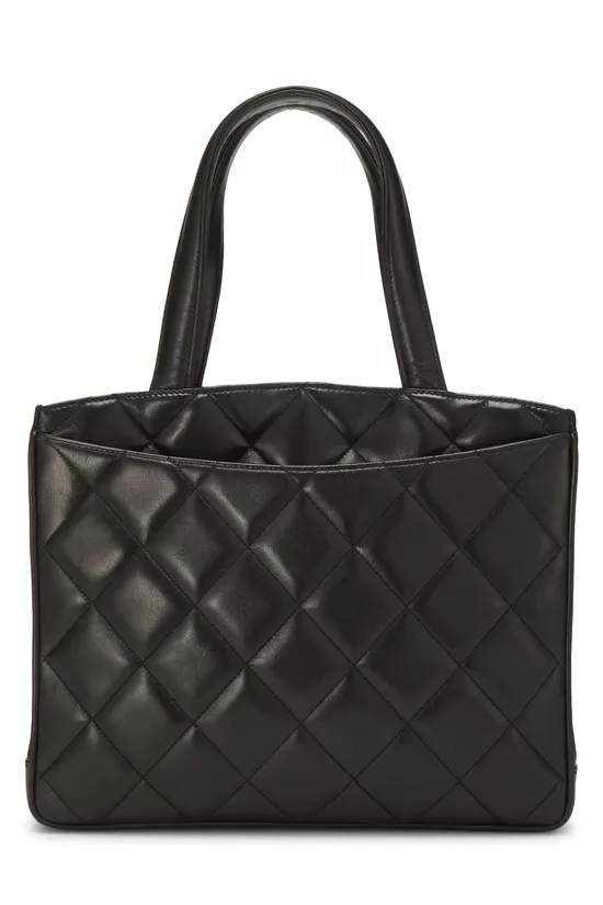 Black Lambskin Turnlock Tote Medium, , large image number 3