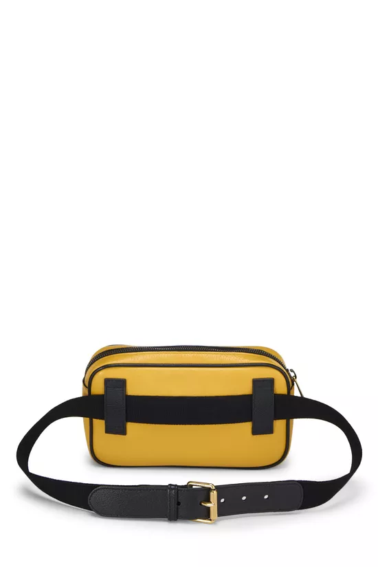 Yellow Leather "Music Is Mine" Belt Bag, , large image number 3