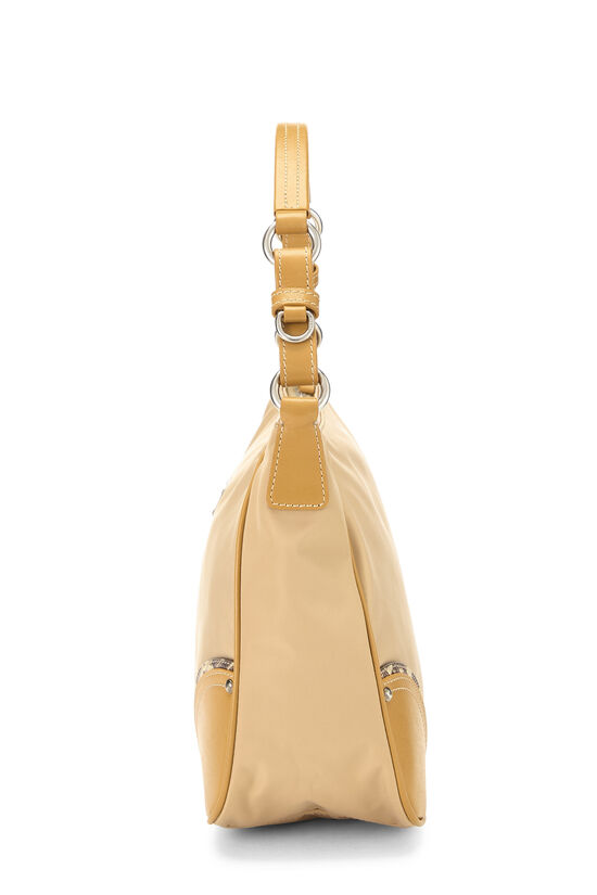 Beige Nylon Hobo Bag, , large image number 2