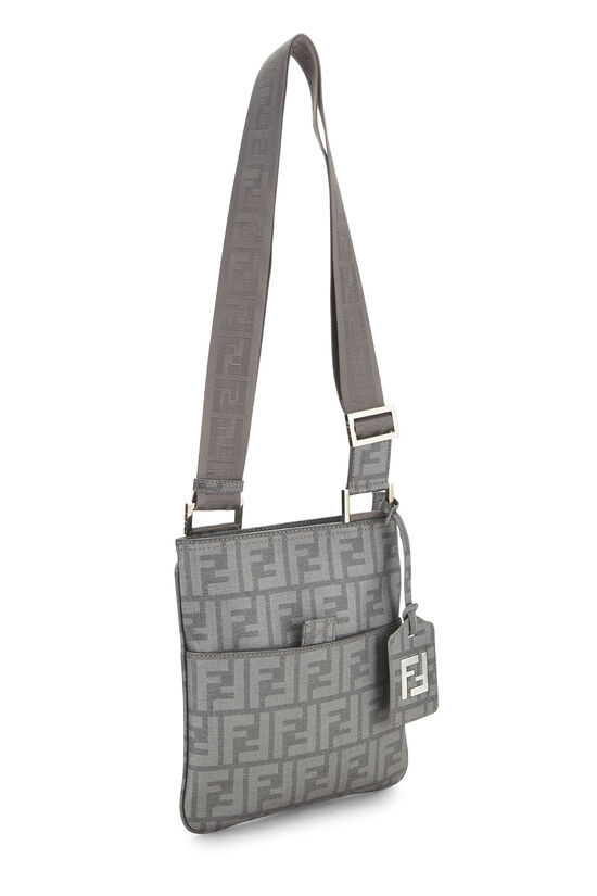 Grey Zucca Coated Canvas Flat Messenger Small, , large image number 1