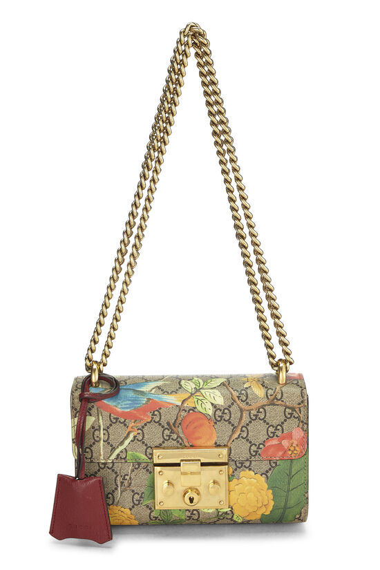 Multicolor GG Supreme Tian Canvas Padlock Shoulder Bag Small, , large image number 0