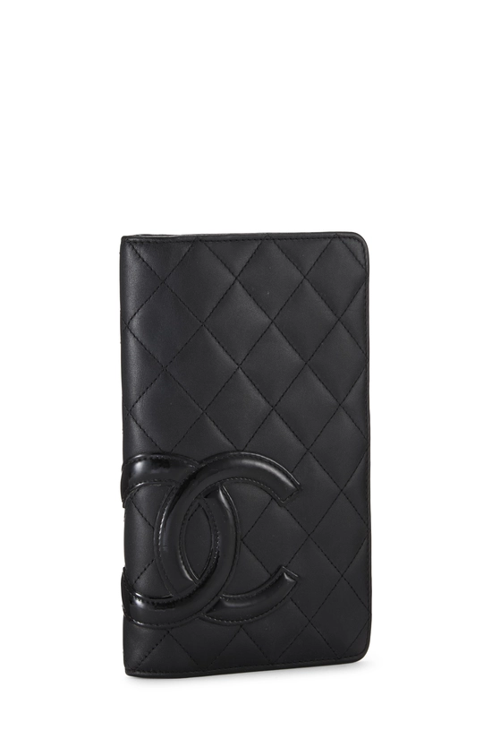 Black Quilted Calfskin Cambon Wallet, , large image number 1