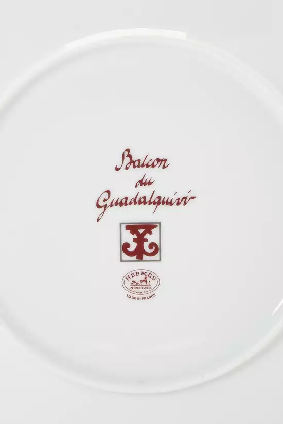 Red Porcelain "Balcon du Guadalquivir" Plate, , large image number 2