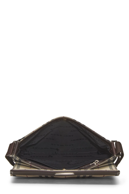 Brown House Check Nylon Flap Messenger Small, , large image number 5