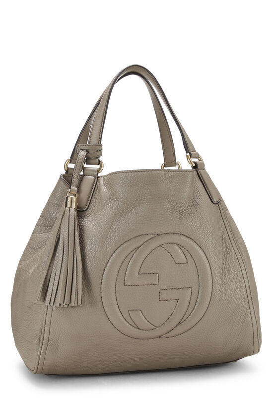 Grey Leather Soho Convertible Shoulder Bag, , large image number 1