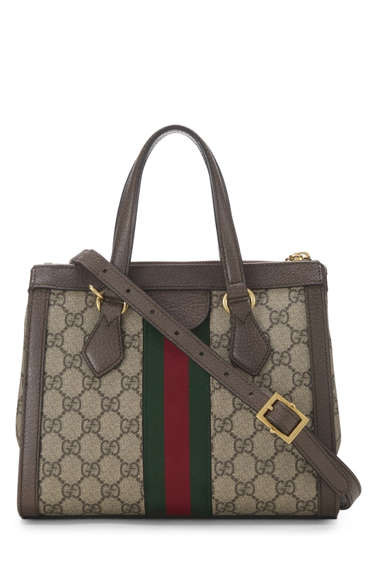 Brown GG Supreme Canvas Ophidia Tote Small, , large image number 3