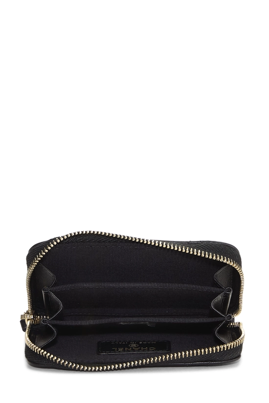 Black Lambskin Zip Around Coin Purse, , large image number 3