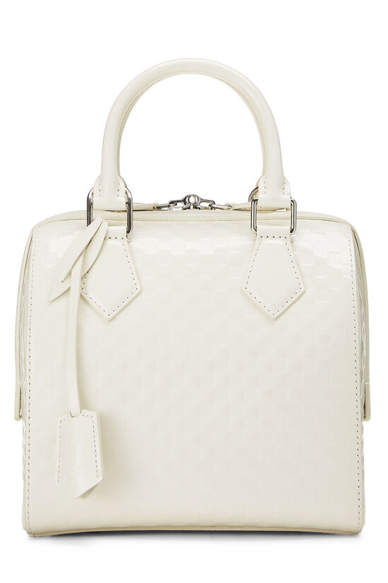 White Damier Facette Speedy Cube PM, , large image number 0