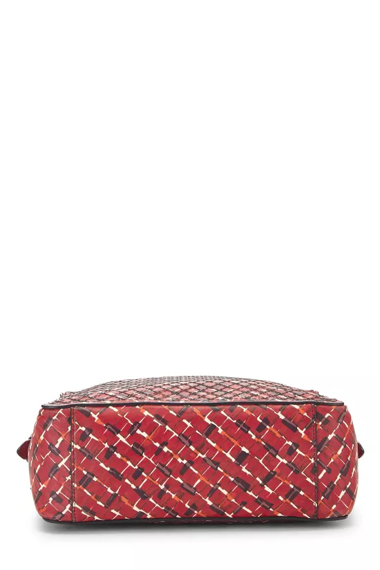 Red Calfskin Printed Camera Bag, , large image number 4