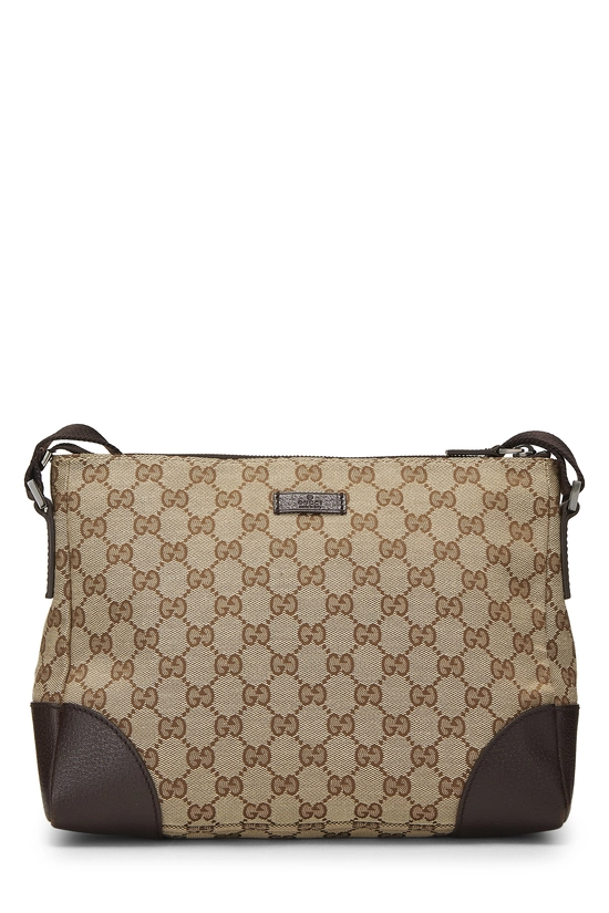 Brown Original GG Canvas Zip Messenger Bag, , large image number 0