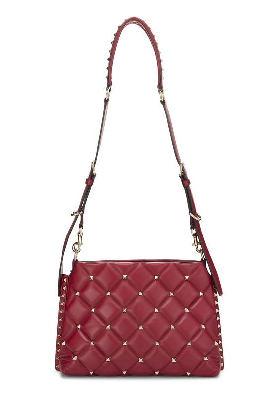 Red Leather Candystud Shoulder Bag Medium, , large image number 0