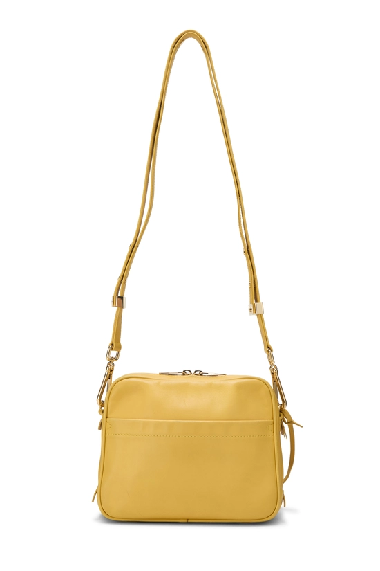 Yellow Leather Flight Paname Takeoff Bag, , large image number 3