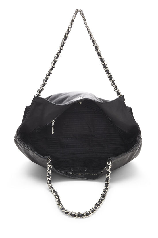 leather chain tote