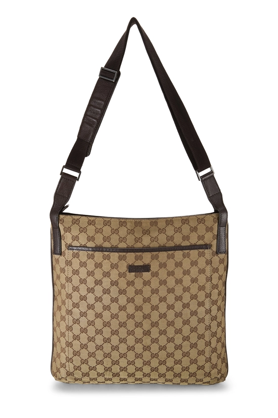 Original GG Canvas Pocket Flat Messenger Large, , large image number 0
