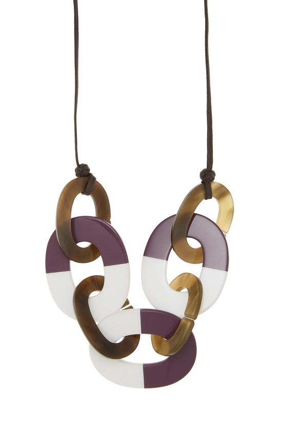 Multicolor Buffalo Horn Karamba Necklace, , large image number 1