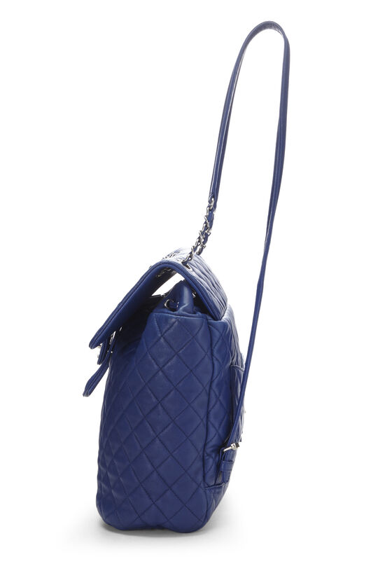 Blue Quilted Lambskin Urban Spirit Backpack Large