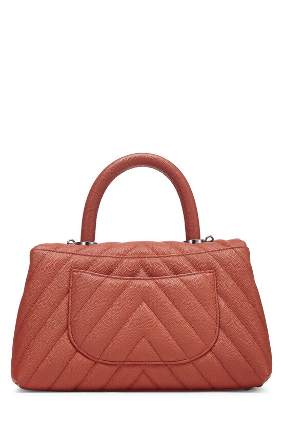 Chanel Chevron Coco Handle Flap Bag