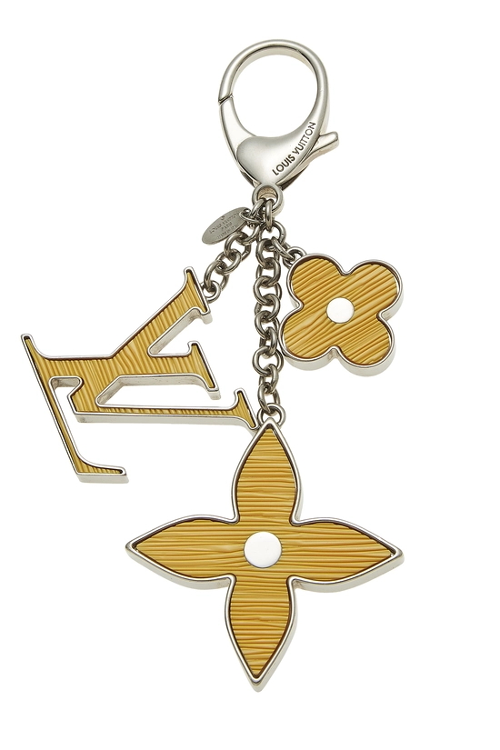 Yellow & Silver Fleur d'Epi Bag Charm, , large image number 0