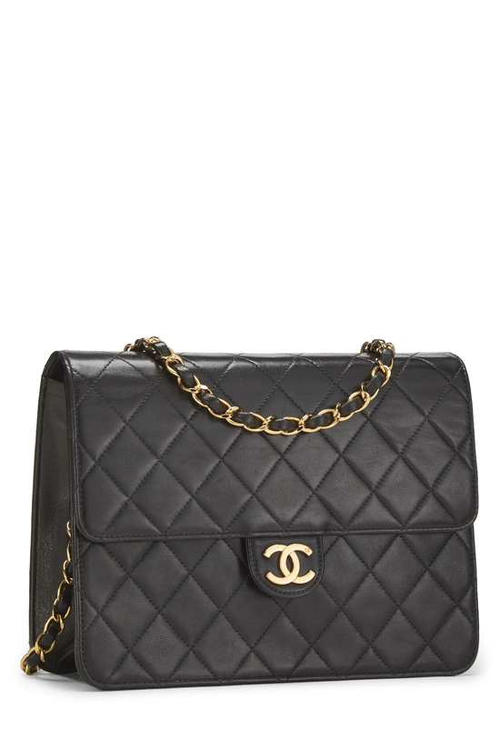 Black Quilted Lambskin Ex Flap Small, , large image number 1