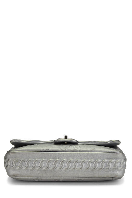 Silver Lambskin Precious Symbols Half Flap Medium, , large image number 4