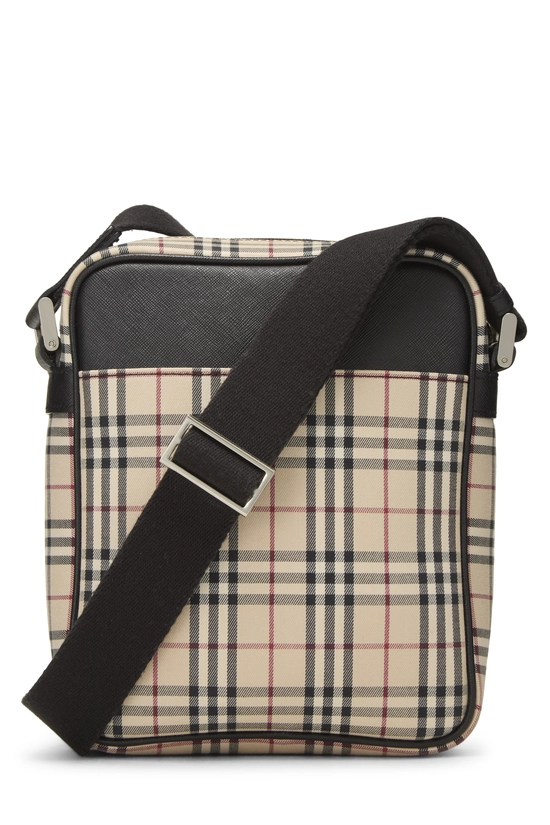 Brown Jacquard House Check Vertical Camera Bag Medium, , large image number 3
