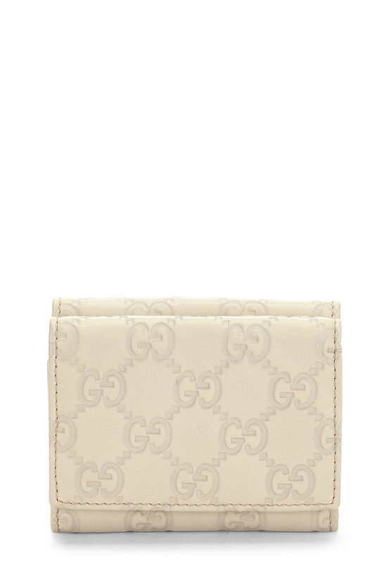 White Guccissima Compact Wallet, , large image number 2