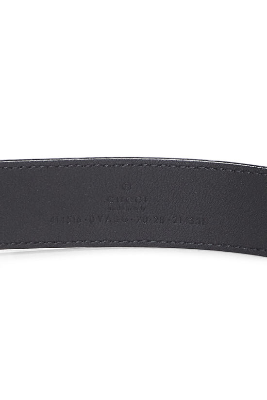 Black Leather Running GG Belt, , large image number 3