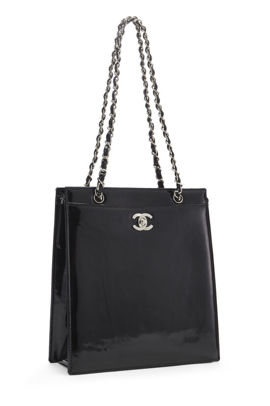 Chain Around Maxi Crossbody Bag in Distressed Leather, Silver Hardware