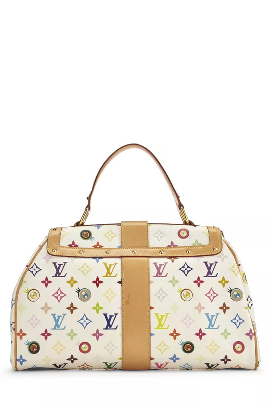Takashi Murakami x Louis Vuitton White Multicolore Eye Love Monogram Sac Retro GM, , large image number 3