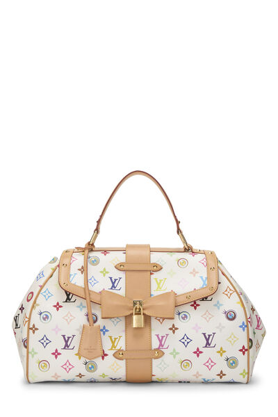 Takashi Murakami x Louis Vuitton White Monogram Multicolore Eye Love Sac Retro GM