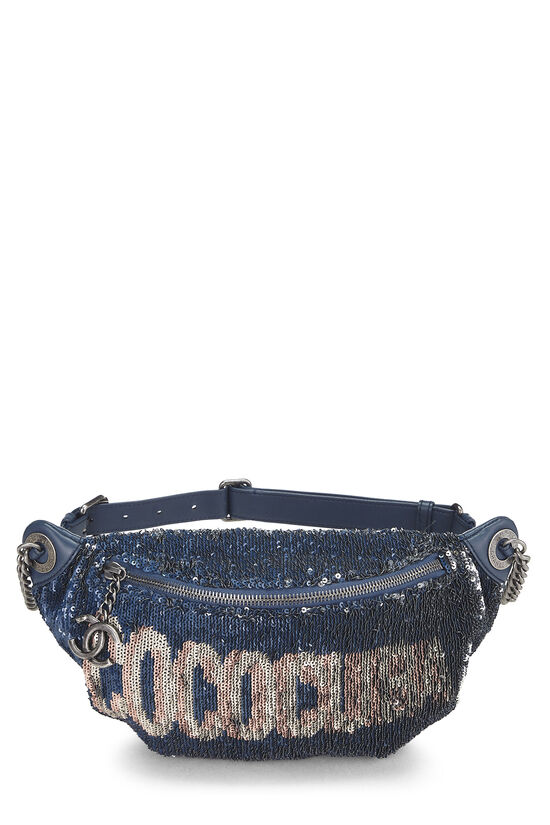 Navy Sequin Coco Cuba Waist Bag, , large image number 0