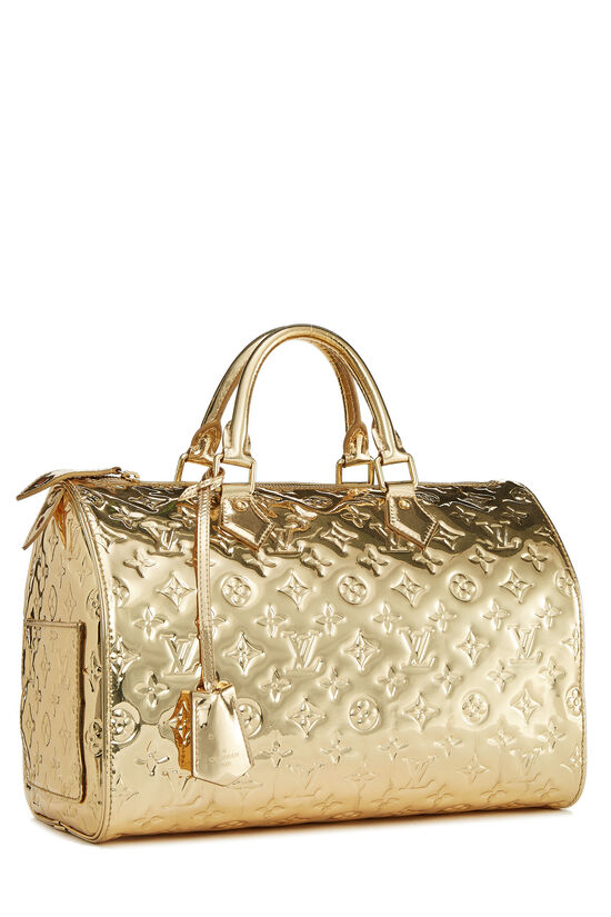 Louis Vuitton Gold Monogram Limited Edition Miroir Speedy 30 Bag Louis  Vuitton