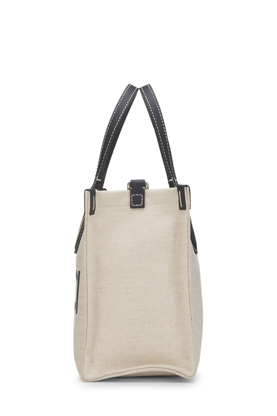 Beige & Navy Canvas Logo Tote Mini, , large image number 2