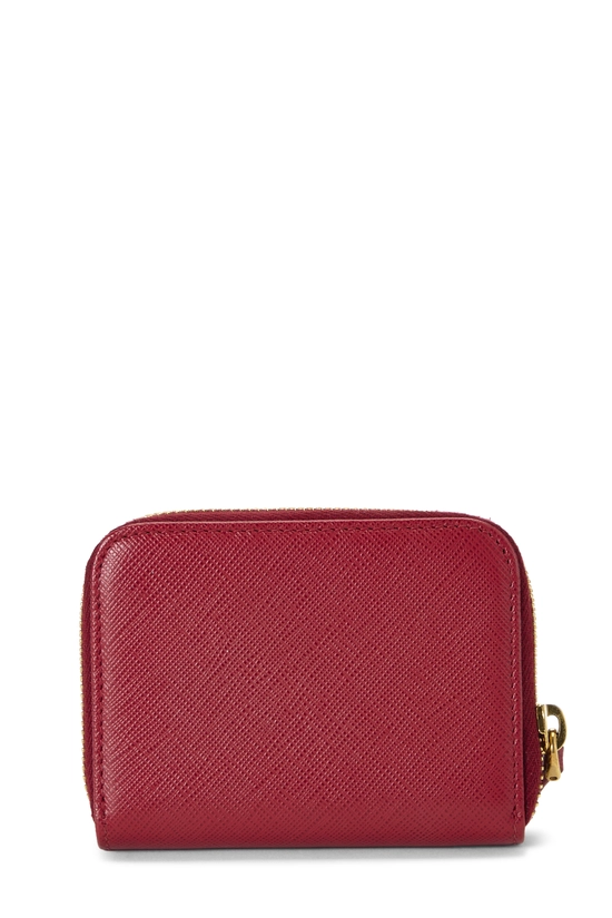 Red Saffiano Zip Around Coin Purse, , large image number 2