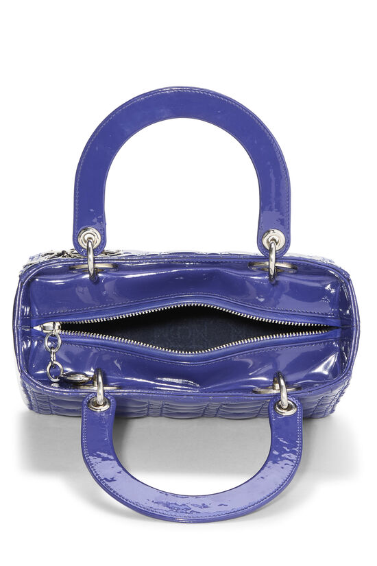 Purple Cannage Patent Leather Lady Dior Medium, , large image number 5