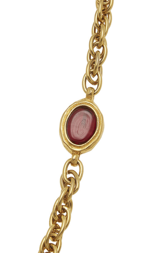 Multicolor & Gold Gripoix Necklace Long, , large image number 1