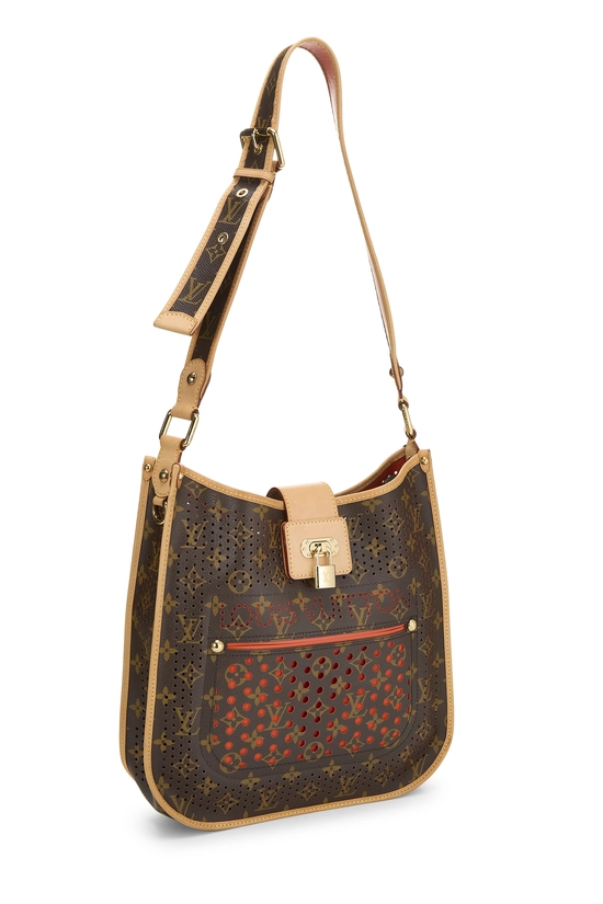 Orange Monogram Perforated Musette, , large image number 1