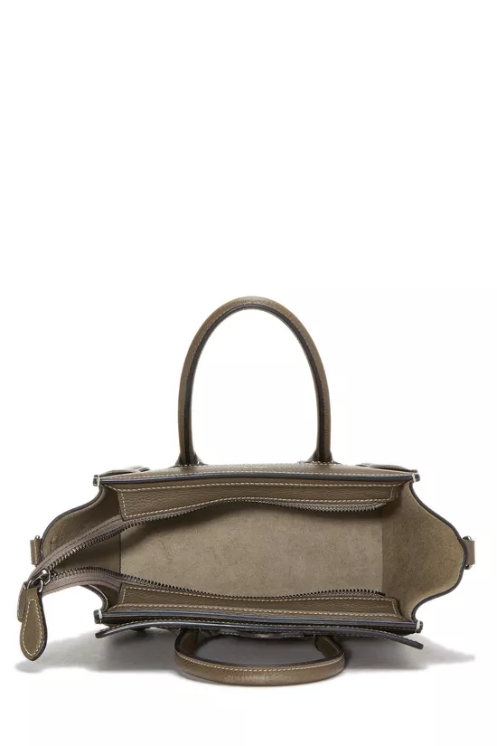 Grey Drummed Calfskin Luggage Nano, , large image number 5