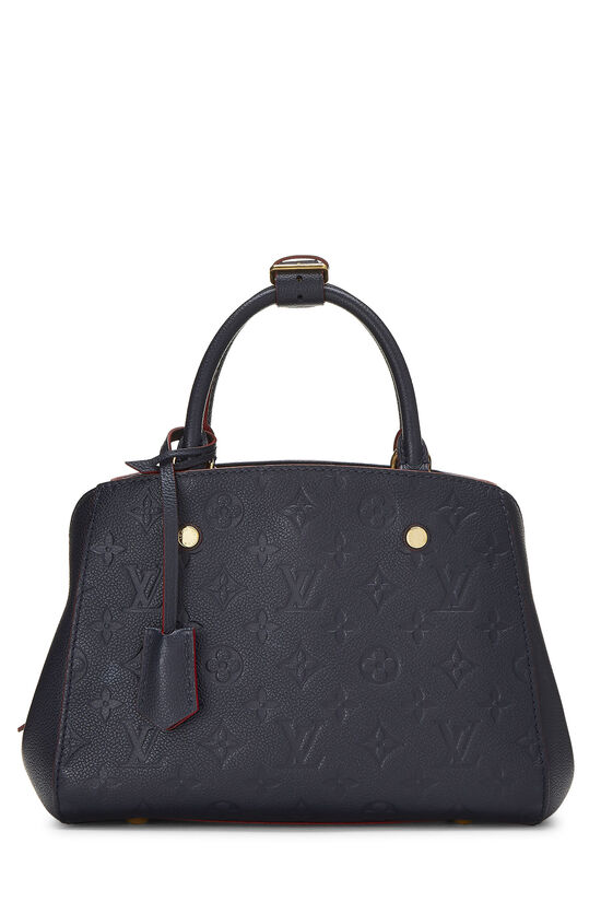 Authentic Louis Vuitton Montaigne BB Giant Monogram Empreinte Black &  Beige Bag